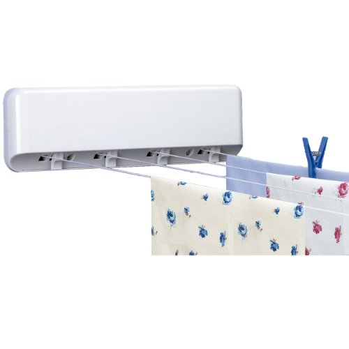 0041 séchoir mural sur 4 fils à linge de 5 mètr...