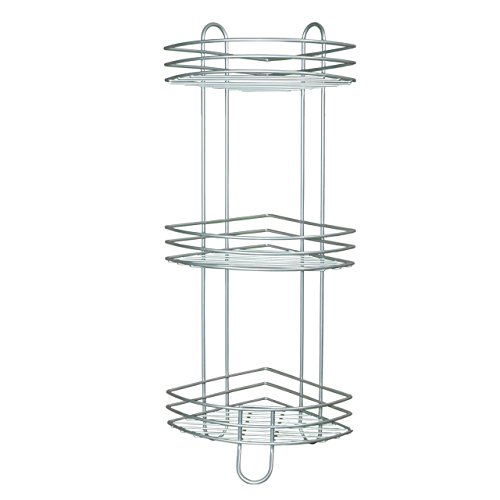 2070 étagère d'angle acier chromé gris 69 x 22 ...