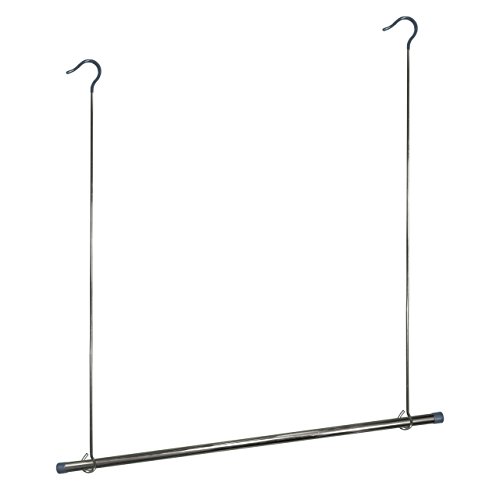 2082 barre de penderie acier inoxydable gris 77...