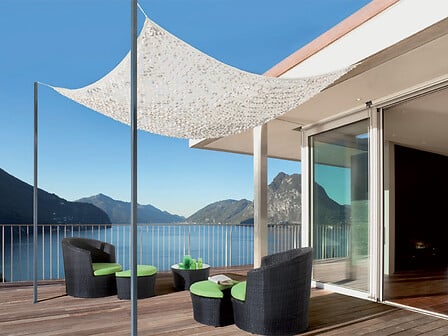 Filet d'ombrage bicolore réversible - Blanc et ...