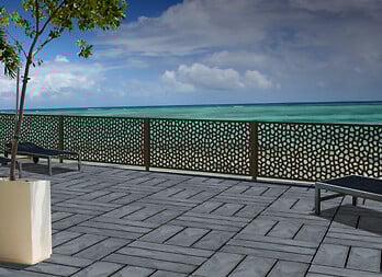 NORTENE Poteau panneaux décoratifs PP - Rouille...