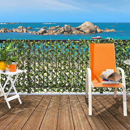 NORTENE Treillis extensible osier feuilles synt...