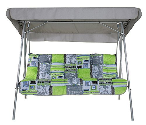 Balancelle 3 places avec coussin floconné 8cm