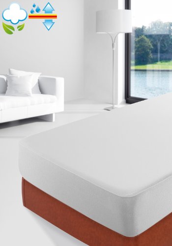 - 2 en 1 protège-matelas et drap housse, imperm...