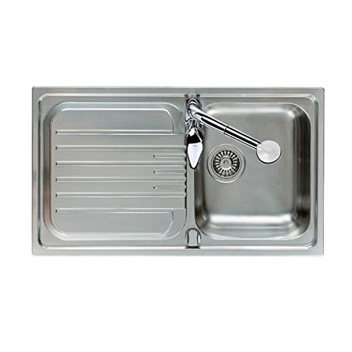 Evier inox 1 cuve 1 égouttoir de son sommet.