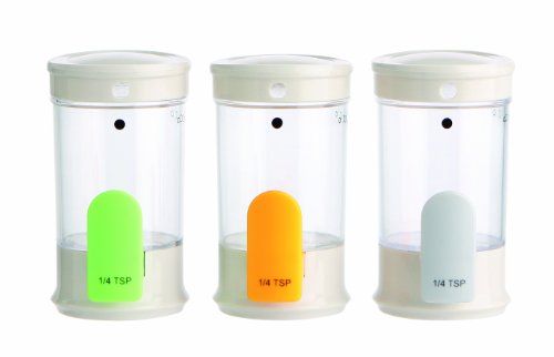 4799107 arundo set de 3 pots à epices plastique