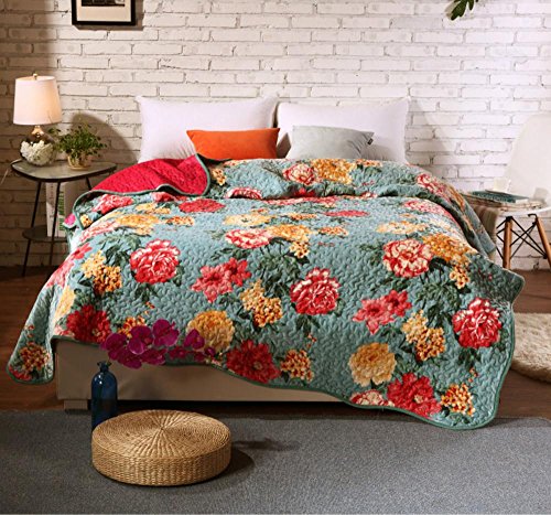 CHUNPIN Chambre š€ coucher diverses fleurs 3 piššces summer quilt set fait avec coton biologique, doux et lššger 200 * 230cm , 13# 8418123949519 (8418123949519)
