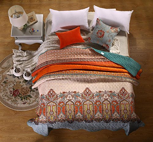 CHUNPIN Chambre š€ coucher diverses fleurs 3 piššces summer quilt set fait avec coton biologique, doux et lššger 200 * 230cm , 15# 8418123949533 (8418123949533)