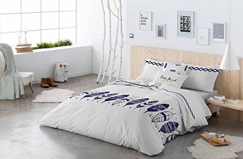 HOUSSE DE COUETTE 240x220 FIONA BLEU MARINE