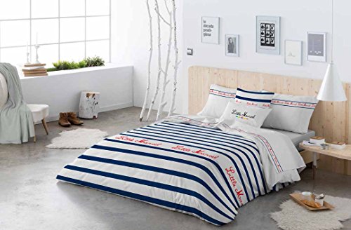 HOUSSE DE COUETTE 240x220 MORGANA BLEU MARINE