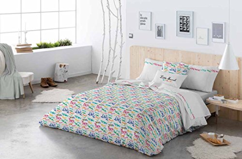 HOUSSE DE COUETTE 140x220 TYPO MULTI