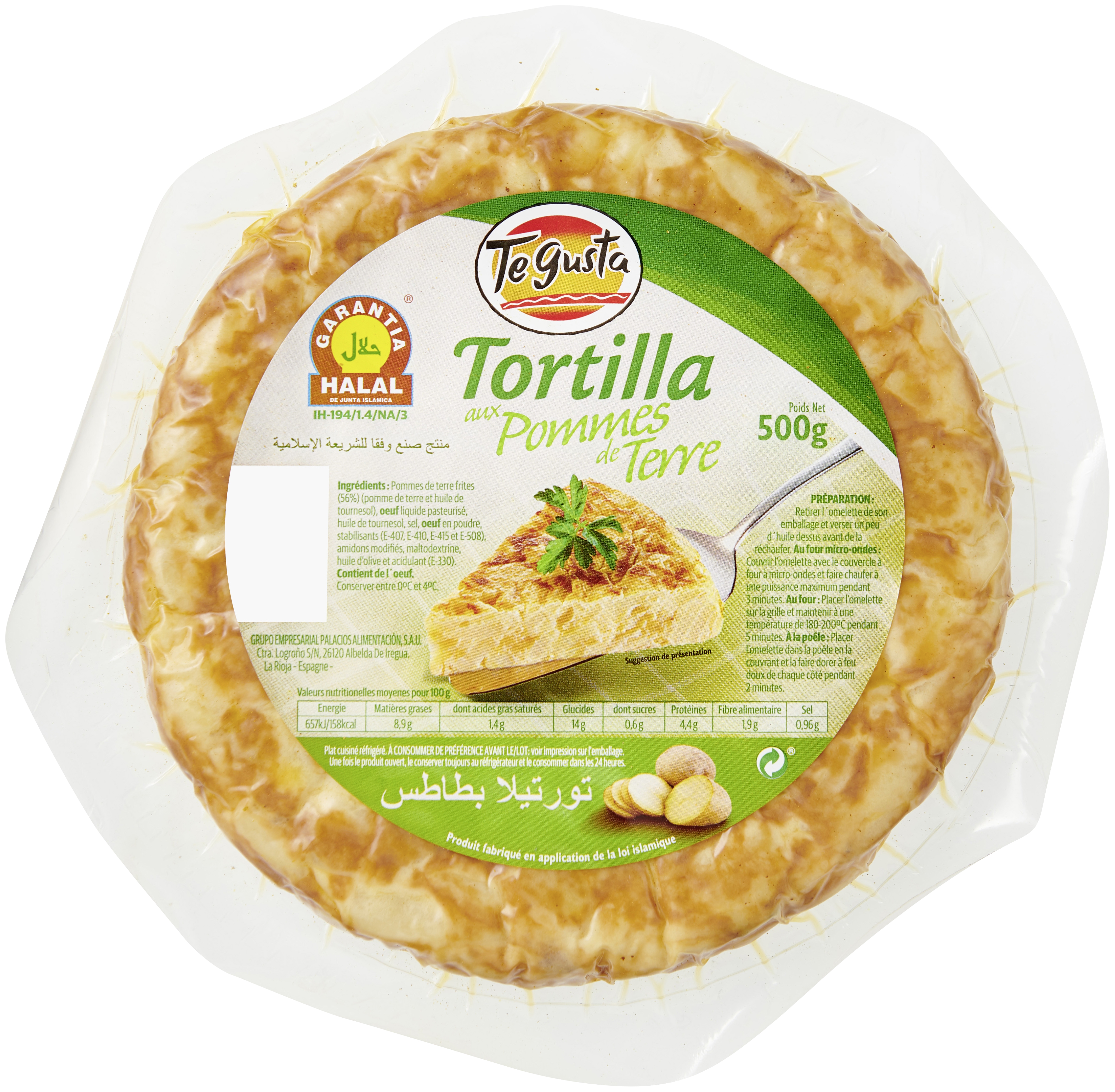 Tortilla aux pommes de terre Te Gusta