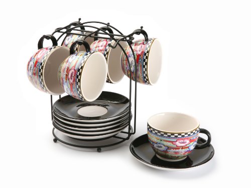 - ensemble 6 tasses avec support