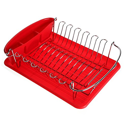 M292439 10370302-egouttoir à vaisselle rouge