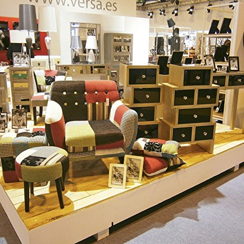 Tabouret versa-cube BL/GR Patchwork