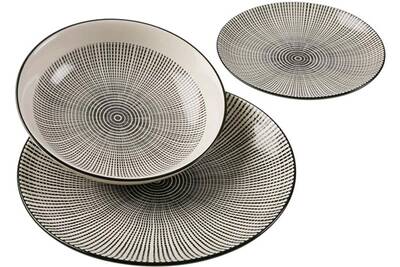 Service 18 assiettes en céramique lena