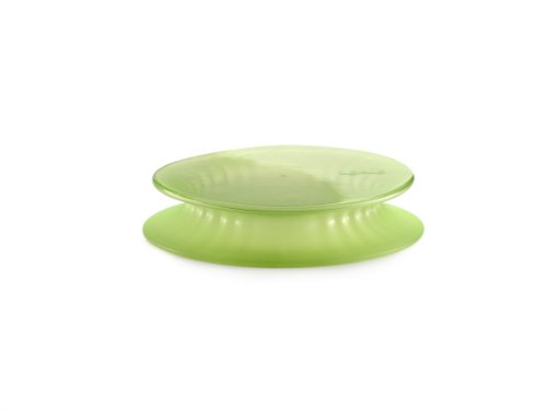 Couvercle extensible silicone platine 15 cm vert