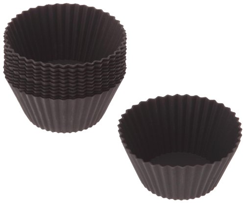 Lot 12 cupcakes 7 cm noir classic