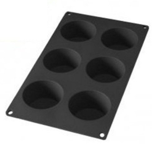 Moule muffins 6 cavités noir gourmet