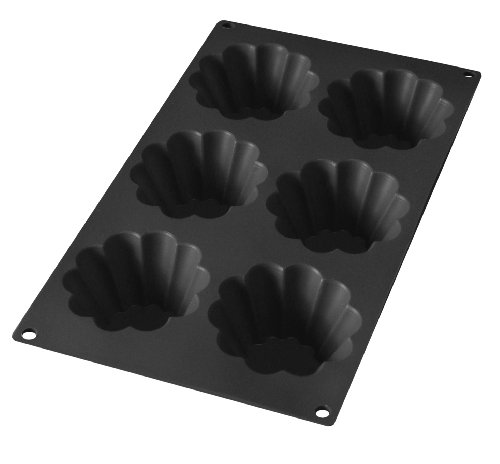 Moule briochettes 6 cavités noir- gourmet