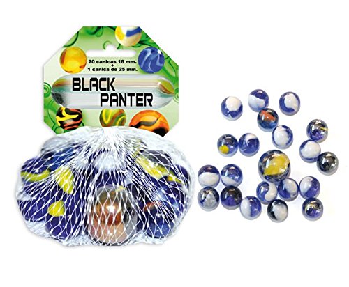 G&b Filet de 20 billes et 1 calot Black Panter 8421332009660 (8421332009660)
