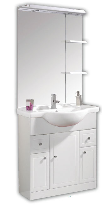 ENSEMBLE MEUBLE VASQUE + MIROIR LED(1) “MILAN 80” 8421562128728 (8421562128728)
