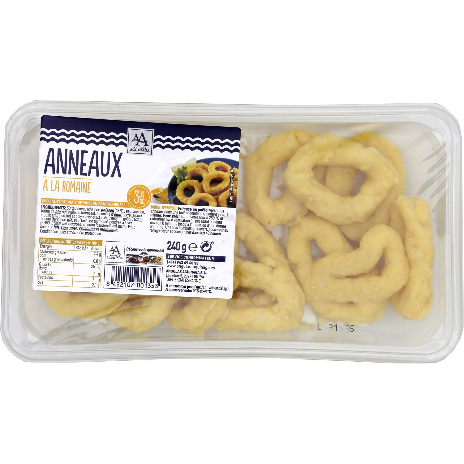 ANGULAS AGUINAGA Anneaux à la romaine  ANGULAS AGUINAGA code EAN 8422107001353 