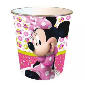 POUBELLE MINNIE MOUSE CORBEILLE A PAPIER ROSE