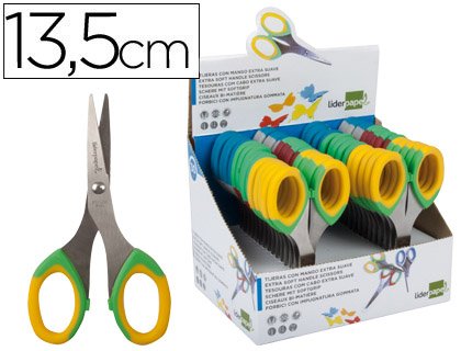 tijera escolar liderpapel extra soft -unidad