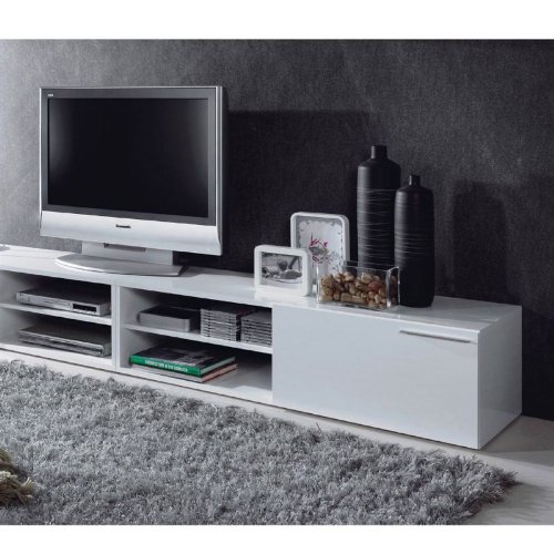 Générique Kikua meuble tv 130cm blanc brillant - couleur : blanc code EAN 8423490258652 
