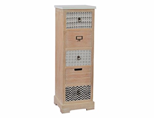 Item Internacional Chiffonnier en bois et mDF style scandic 5 tiroirs 8424001355808 (8424001355808)