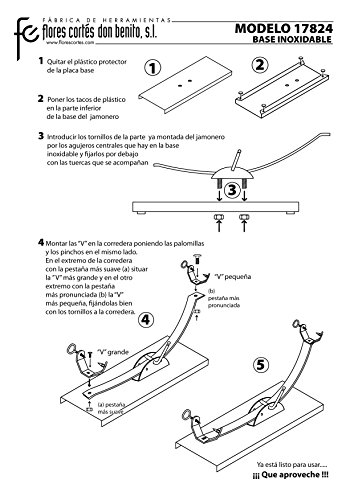 17824-support à jambon coulissant base en acier...