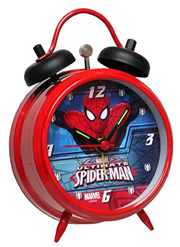 CER SPIDERMAN- Réveil métallique - 12cm - Rouge code EAN 8426842031606 