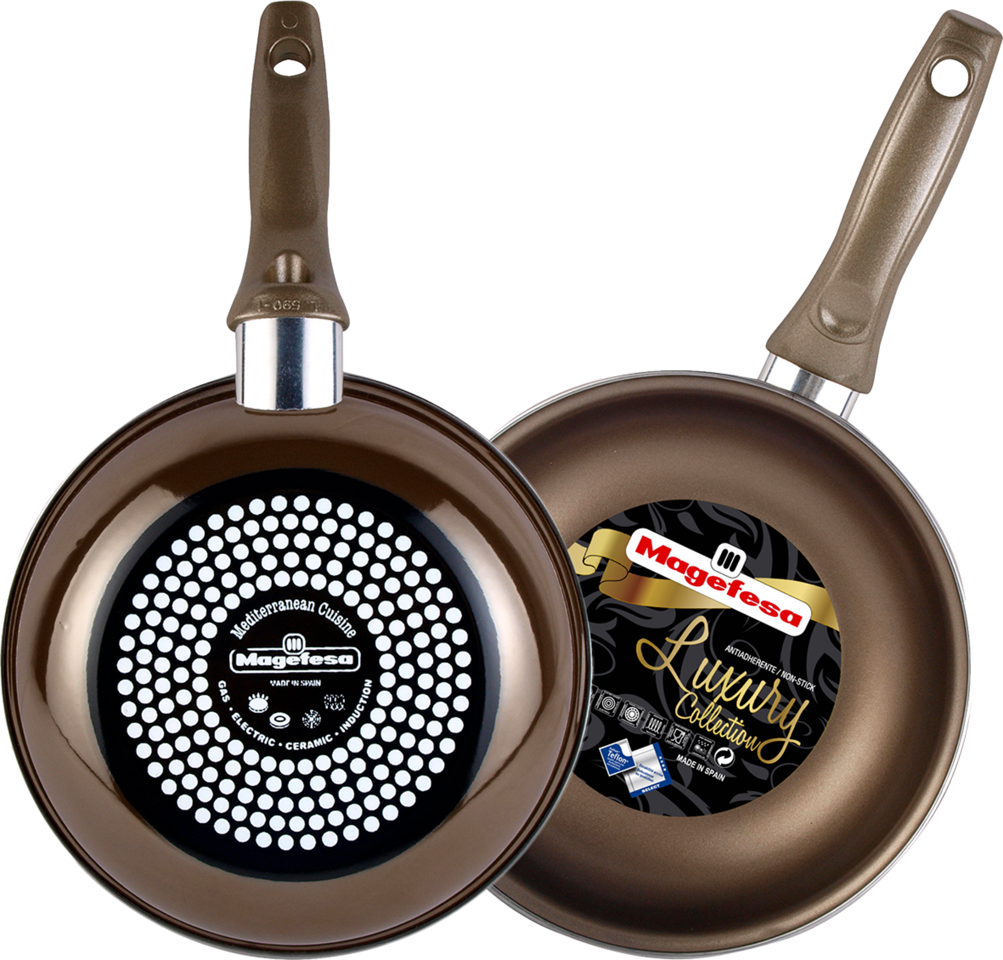 POELE 24 CM EN COULEUR CHAMPAGNE 