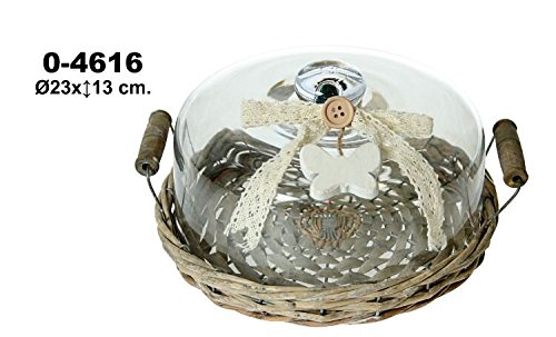 Supernova Hogar-Cloche de verre avec base en mé...