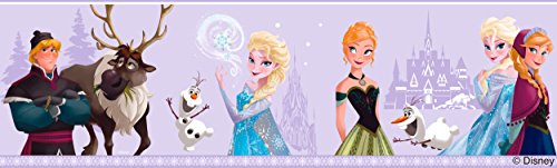 Frozen lilas bordure de papier peint anna elsa ...