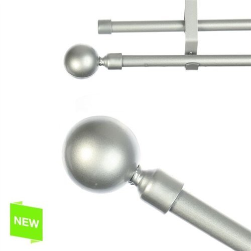 Tringle à rideaux double boule 160-300 cm, régl...