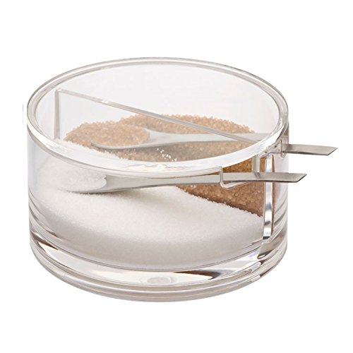 - sucrier double cylindrique transparent acryli