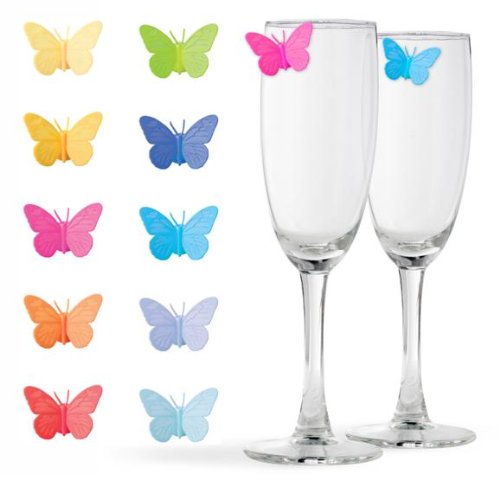 JESAISPASQUOIPRENDRE Balvi - Marque-verres Papillon couleurs x10 8430306246048 (8430306246048)