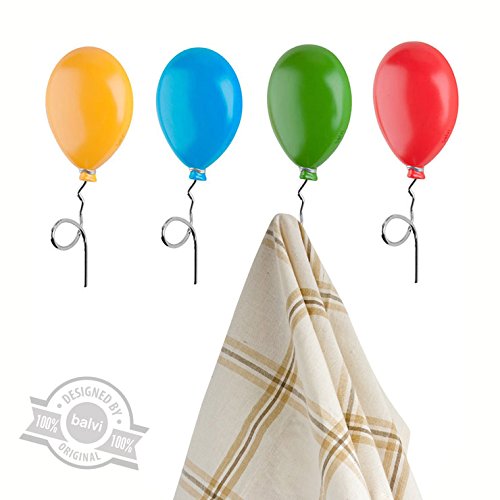 - porte-torchon flying balloons x4 résine