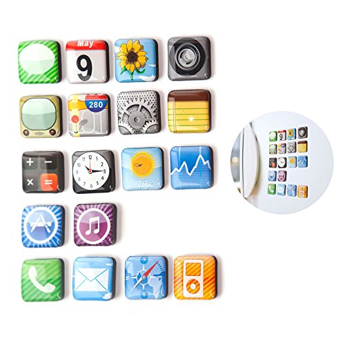 25076 magnets apps iphone set de 18 aimants mul...