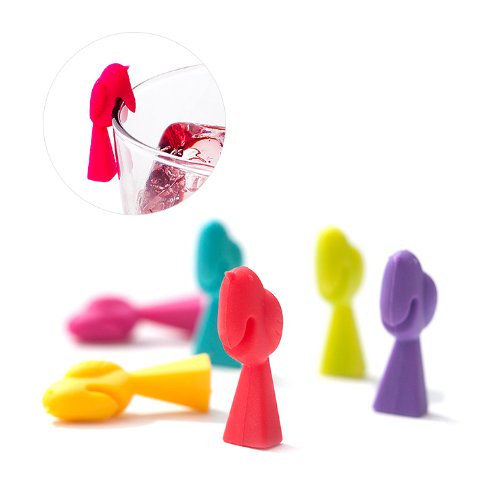 - marque-verres birdies x6 silicone