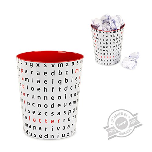 - corbeille à papier letter soup étain