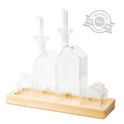 - set huile-vinaigre-sel&poivre la ville verre