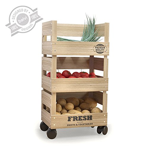 - rangement fruits & légumes fresh market bois