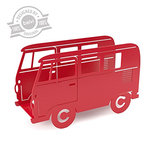 - revistero van rojo metal