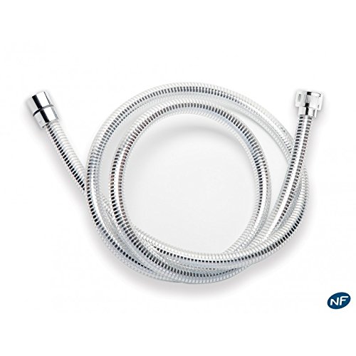 Flexible de douche transparent et chromé anti-t...