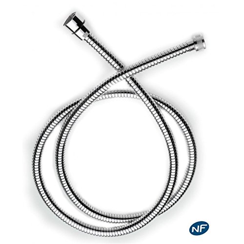 Flexible de douche inox chromé anti-torsion dou...