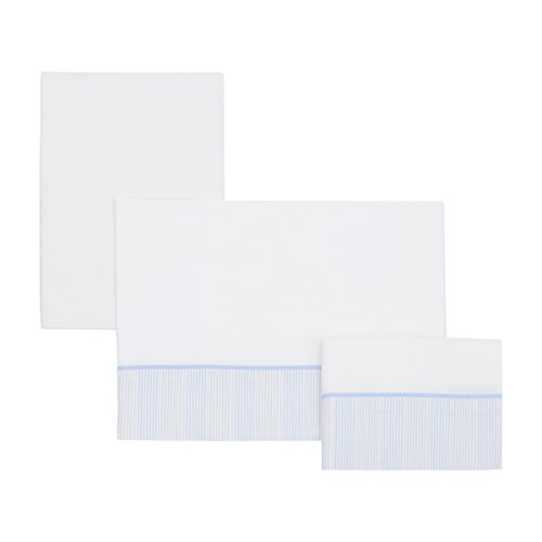 Jeu 3 pièces, parure de couffin cami bleu 80 x ...