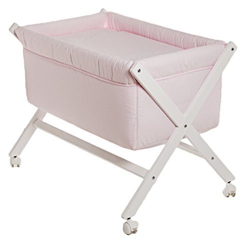 Petit lit pieds x bois une classic rose 55 x 87...